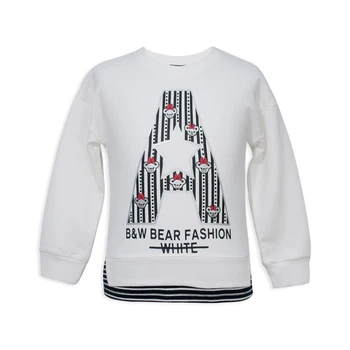 Свитшот с рукавом реглан для девочки Black&White Bear BWJX8473 110 см Белый