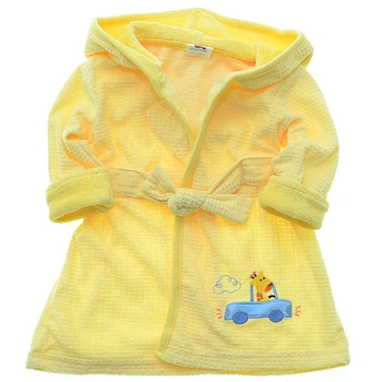 Халат махровий для хлопчика Montaly W-W23082 74 см Жовтий