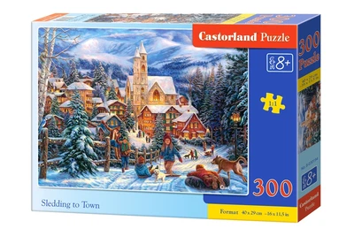 Кастор Пазлы 300 "Катание на санях" 40*29см, B-030194