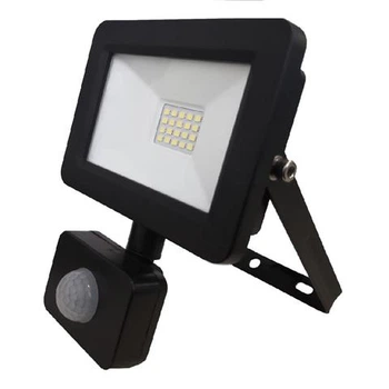 Прожектор світлодіодний з датчиком руху Horoz Electric "ASLAN/S-20" 20W 6400K чорний
