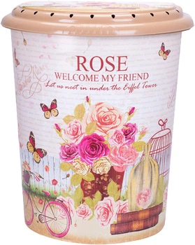 Кошик для білизни Violet House Decor Rose Cream 40 л 50х35х41 см Бежевий (0290 DECOR Rose CREAM 40 л)