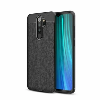Силиконовый (TPU) чехол Deexe Leather Cover для Xiaomi Redmi Note 8 Pro - Black
