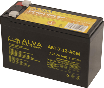 Аккумуляторная батарея Altek АВТ-12-7-AGM 12V 7Ah (2111166)