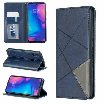 Чехол-книжка с кармашками UniCase Geometric Pattern для Xiaomi Redmi Note 7 / Note 7 Pro - Blue