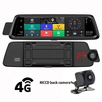 Зеркало регистратор DVR E05 10" сенсор 2 камеры GPS навигатор WiFi 16Gb Android 3G
