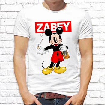 Мужская футболка с принтом, Swag Mickey Mouse (Микки Маус) "Zabey" Push IT, XXXL