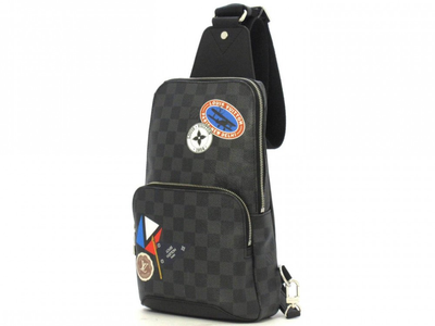 Louis Vuitton Avenue Sling Bag Damier Graphite Travel Stickers