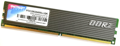Игровая оперативная память Patriot DDR2 2Gb 800MHz PC2 6400U CL4 (PDC28G6400LLQK) Б/У