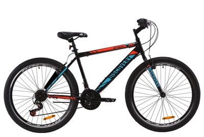 Велосипед міський (дорожній) 26" Discovery Attack Vbr 2020 рама 18" чорно-червоний з бірюзовим на зростання 160-178 см (OPS-DIS-26-300)