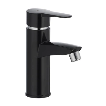 Пластиковый смеситель для умывальника PLAMIX Sergio-001 Black (без подводки) (PM0030)