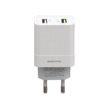 Мережевий Зарядний Пристрій Borofone BA39A QC3.0 Micro 2USB 18W Колір Білий