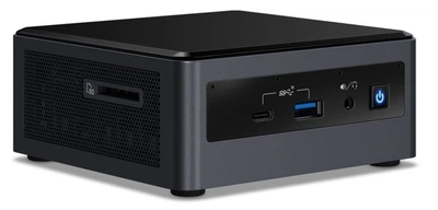 Неттоп Intel NUC 10 (BXNUC10I5FNH2); Intel Core i5-10210U (1.6 - 4.2 ГГц) / без ОЗУ (2xSO-DIMM) / без HDD (SATA) / без ОП / INTEL UHD Graphics 620 / LAN / Wi-Fi / Bluetooth / кардридер / без ОС / черно-серый