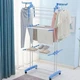 Сушарка складна для білизни GARMENT RACK Вертикальна пересувна стійка-сушарка для сушіння промов та білизни, на коліщатках 41269/9 - зображення 1