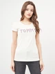 Футболка хлопковая женская Tommy Hilfiger 9563.3 L Бежевая - изображение 1