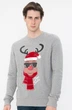 Кофта Jack & Jones JORSNOWFALL SWEAT CREW NECK XMAS L Серый 12180332 Light Grey - изображение 1