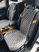 Комплект накидок AMI.AUTO з Еко-Замші ПРЕМІУМ на сидіння Audi A2 8Z 1999-2005 чорні з синім рядком - зображення 4