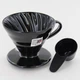 Керамический Пуровер HARIO V60 Dripper 02 (400 мл.) Tetsu Kasuya Model Черный KDC-02-B - изображение 1