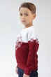 Різдвяний світшот для хлопчика Сніжинка Burgundy 116 UKRS-6615Х UkrGlamour - изображение 6