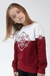 Різдвяний світшот для дівчинки Сніжинка Burgundy 152 UKRS-6615D UkrGlamour - изображение 4