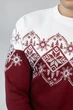 Чоловічий різдвяний світшот Сніжинка Burgundy L UKRS-9915 UkrGlamour - изображение 3