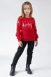 Різдвяний світшот для дівчинки Олені Red 134 UKRS-6612D UkrGlamour - изображение 2