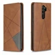 Чехол-книжка с кармашками UniCase Geometric Pattern для Xiaomi Redmi Note 8 Pro - Coffee - изображение 4