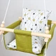 Тканевые подвесные качели Infancy Россыпь Зеленые - изображение 4