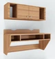 Стіл комп'ютерний навісний з ЛДСП Comfy Home AirTable - II Kit LB Zeus горіх - зображення 1