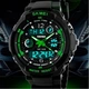 Мужские часы Skmei 0931 S-Shock Черные с зелеными стрелками - изображение 3