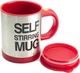 Кружка мешалка с крышкой Self Stirring mug 350 мл красная - изображение 2