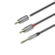 Аудио кабель с AUX mini-Jack 3,5 мм на Double RCA HOCO UPA10 lotus (1.5m). Black - изображение 3