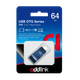 Накопитель USB AddLink T55 64GB OTG 2in1 Micro USB+USB3.1(Blue) ad64GBT55B3 - изображение 3