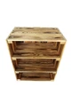 Ящик дерев'яний обпалений для зберігання з 2 полицями ECO WoodBox (ДхШхВ:50*40*24см) - зображення 2
