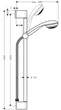 Душовий гарнітур HANSGROHE Crometta 85 1jet 27728000 - зображення 2