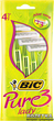 Набір бритв без змінних катриджів BIC Pure 3 Lady 4 шт (3086126726984) - зображення 1
