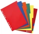 Пластиковые цветные разделители Herlitz А4 5 цветов 10 шт (10715415) - изображение 1