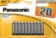 Батарейки Panasonic Alkaline Power щелочные AAA блистер, 20 шт (LR03REB/20BW) - изображение 1