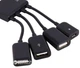 USB-хаб Lapara 3 порта USB 2.0 + 1 порт MicroUSB Black (LA-MicroUSB-OTG-HUB black) - изображение 3