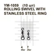 Вертлюг MiniMax Rolling Swivel зі Stainless Steel Ring №7 з кільцем 25 кг 10 шт. (YM-1059-7) - зображення 2