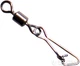 Вертлюг MiniMax Rolling Swivel hooked Snap №14 с защелкой 4 кг 10 шт. (YM-3003-14) - изображение 1