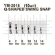 Вертлюг MiniMax Q-shaped swing snap №12 із клямкою 5 кг 10 шт. (YM-2018-12) - зображення 2