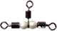 Вертлюг потрійний MiniMax Gross-line rolling swivel №3+4 35 кг 10 шт. (YM-1027-3,4) - зображення 1