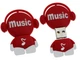 Uniq DJ MUSIC TAB красный 8GB (08C14988U2) - изображение 1