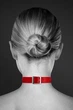 Чокер стильний з металевим кільцем Bijoux Pour Toi-FETISH Red Червоний - зображення 2