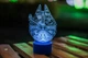 3d-светильник Сокол Тысячелетия (Звездные войны Star wars), 3д-ночник, несколько подсветок (на батарейке) - изображение 3