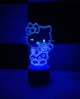 3d-светильник Хелло Китти, Hello Kitty, 3д-ночник, несколько подсветок (на пульте), подарок для девочки - изображение 4