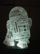3d-светильник R2D2 Star wars Звездные войны, 3д-ночник, несколько подсветок (на пульте) - изображение 1
