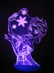 3d-світильник Ельза Frozen, 3д-нічник, кілька підсвічувань (на пульті) - зображення 2
