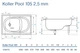 Ванна сталева KOLLER POOL 105x70E з сидінням - зображення 4