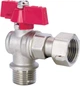 Кран шаровой FADO New PN30 15 1/2'' НВ с накидной гайкой угловой, KG11 - изображение 1